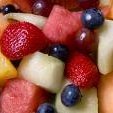 Frozen Fruit Salad In Stemmed Glasses recipe