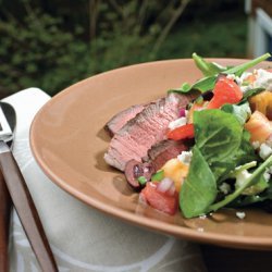 Pepper-Grilled Steak with Chopped Summer Salad recipe