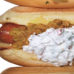 Hot Dogs with Dal and Red-Onion Raita recipe