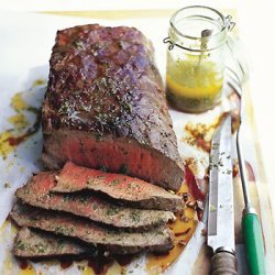Wood-Smoked Tri-Tip with Sicilian Herb Sauce recipe