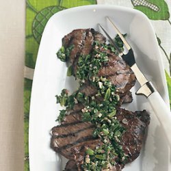 Grilled Steak with Fresh Garden Herbs recipe