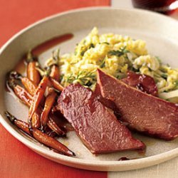 Corned Beef and Carrots with Marmalade-Whiskey Glaze recipe