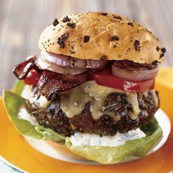 Jalapeño Cheeseburgers with Bacon and Grilled Onions recipe