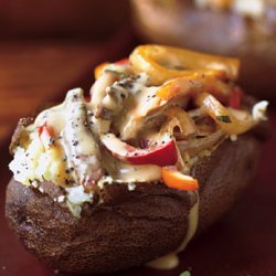 Baked Potatoes with Rib-Eye Steak Hash recipe