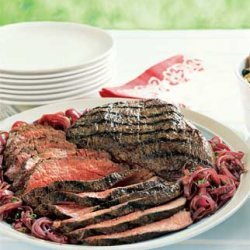 Barbecued Tri-Tip with Caramelized Red Onions recipe