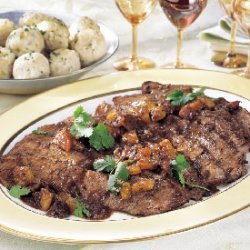 Brisket with Dried Apricots, Prunes, and Aromatic Spices recipe