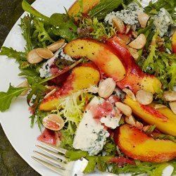 Nectarine and Blue Cheese Salad with Plum Vinaigrette recipe