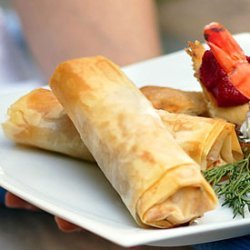 Cheese, Herb, and Sun-Dried Tomato Phyllo Rolls recipe