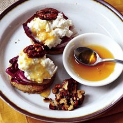 Burricotti with Chestnut Honey and Candied Spicy Walnuts recipe