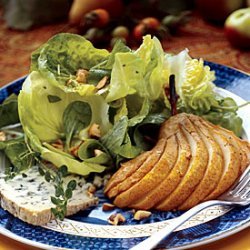 Honey-Roasted Pear Salad with Thyme Verjus Dressing recipe