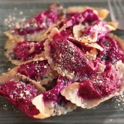 Beet Ravioli with Poppy Seed Butter recipe