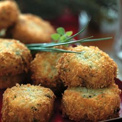 Fontina Risotto Cakes with Fresh Chives recipe