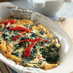 Spinach and Roasted Red Pepper Gratin recipe
