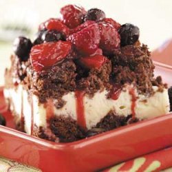 Hot Berries N Brownie Ice Cream Cake recipe