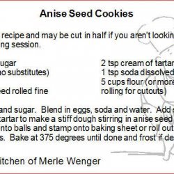 Anis Seed Cookies recipe
