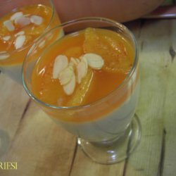 Almond Pudding With Orange-cardamom Syrup recipe