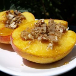 Broiled Peaches With Pecans recipe