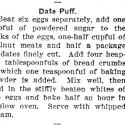 Date Puff From 1934 recipe