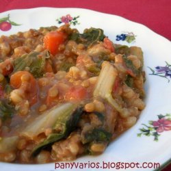 Barley Stew With Lentils And Swiss Chard recipe