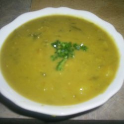 Split Pea Soup With Shitake And Morel Mushroom Sto... recipe