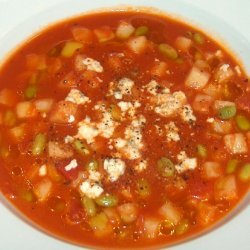 Vine Ripened Tomato Soup With Edamame New Potatoes... recipe