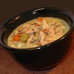 Smoked Chicken Stew With Herb Dumplings recipe