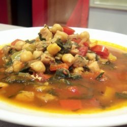 Smokey-spicy Spanish Soup With Dandelion Greens recipe