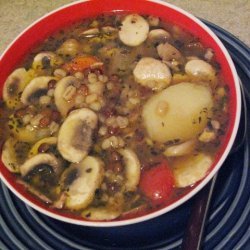 Barley Lentil Mushroom Soup recipe