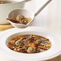 Mushroom Barley Soup With Meatballs recipe