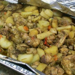 Jamaican Brown Stew Potatoes And Chicken recipe