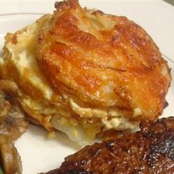 Scalloped Potatoes with Three Cheeses recipe