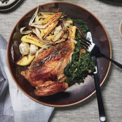 Roast Chicken with Potatoes and Onions recipe