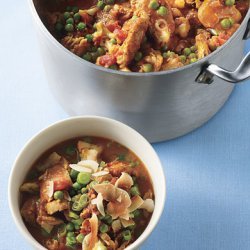 Country Captain with Cauliflower and Peas recipe