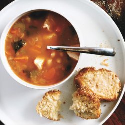 Chicken and White Bean Soup with Herb Swirl recipe