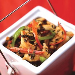 Stir-Fried Chicken with Bell Peppers and Snow Cabbage recipe