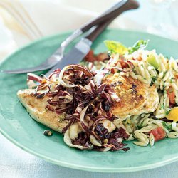 Chicken Breasts with Fennel-Mustard Butter and Radicchio recipe