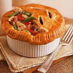 Chicken and Vegetable Pot Pies with Cream Cheese Crust recipe