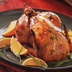 Roast Cornish Game Hens with Orange-Teriyaki Sauce recipe