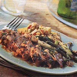 Spicy Grilled Chicken and Green Onions recipe