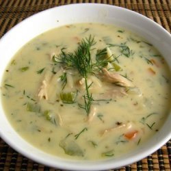 Chicken Soup With Egg And Lemon Broth recipe
