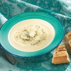 15 Minute Potato Pesto Soup recipe