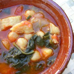 Chickpea Spinach And Cod Stew recipe