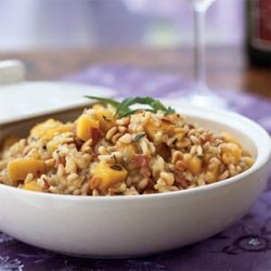 Risotto with Butternut Squash, Pancetta, and Jack Cheese recipe