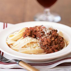 Fettuccine with Bolognese Sauce recipe