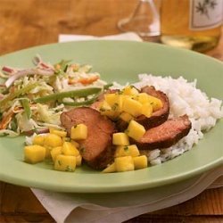 Spice-Rubbed Pork Tenderloin with Mango Sambal recipe