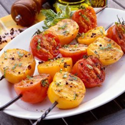 Grilled Tomatoes with Basil Vinaigrette recipe