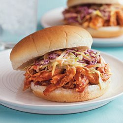Pulled Barbecue Chicken and Coleslaw Sandwiches recipe