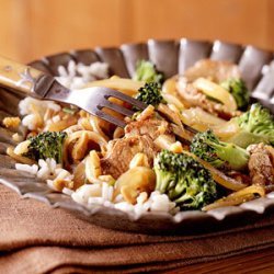 Stir-Fried Pork with Broccoli and Cashews recipe