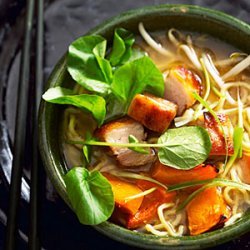Ramen with Ginger Roasted Squash and Crispy Pork Belly recipe