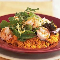 Ginger Shrimp with Carrot Couscous recipe